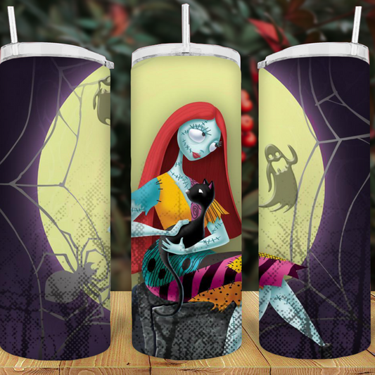 20 oz  Sublimation NMBC Sally Tumbler moon and cat