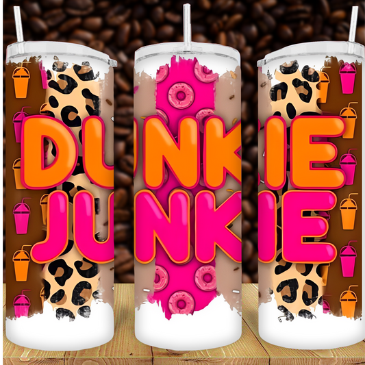 20 oz  Sublimation Dunkin Junkie Tumbler