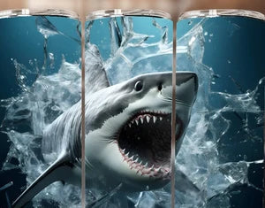 Great White shark Sublimation Tumbler